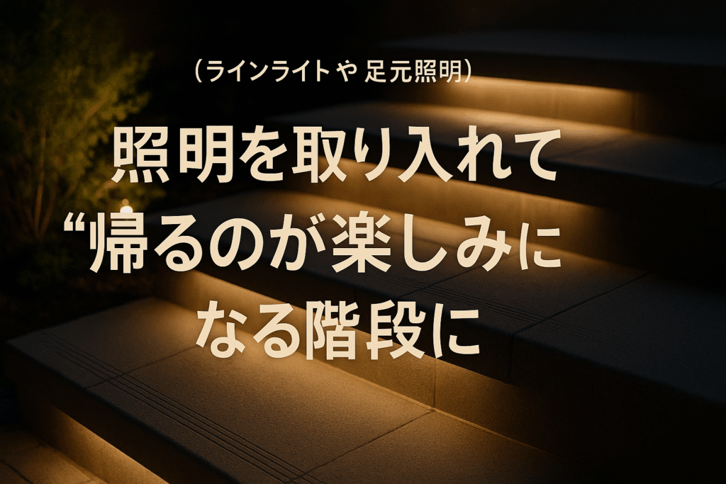照明と玄関タイル
