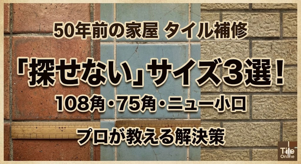 50年以上前のタイルを探せ！「75角・108角・ニュー小口」