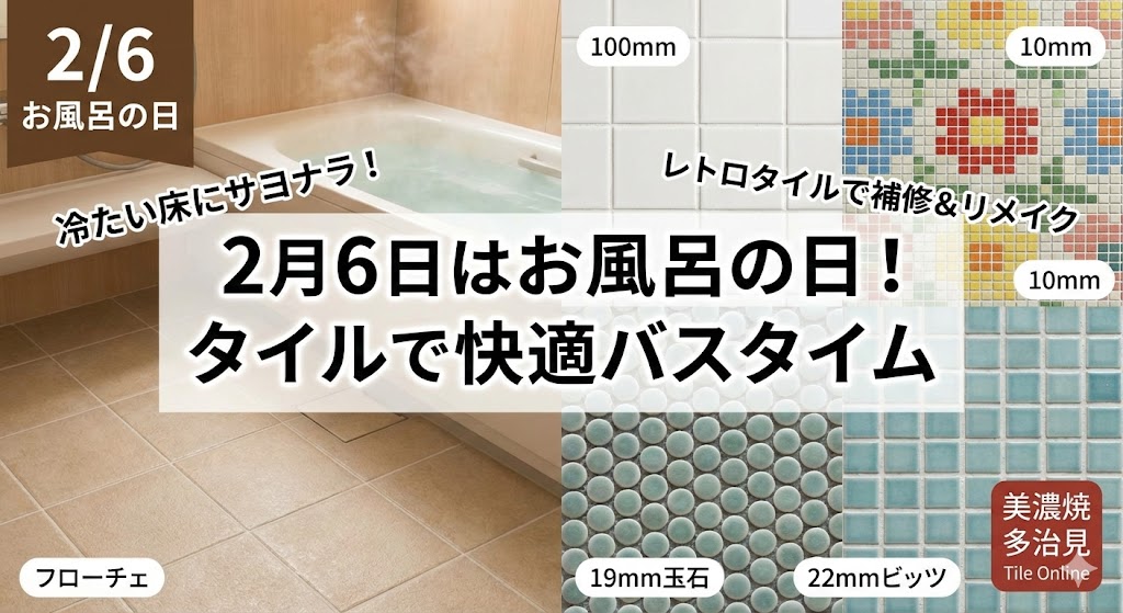 お風呂にはタイルを使ってみましょう