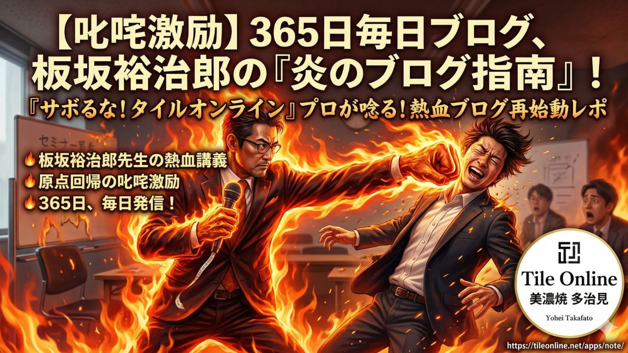 板坂先生のブログセミナーとタイルオンライン