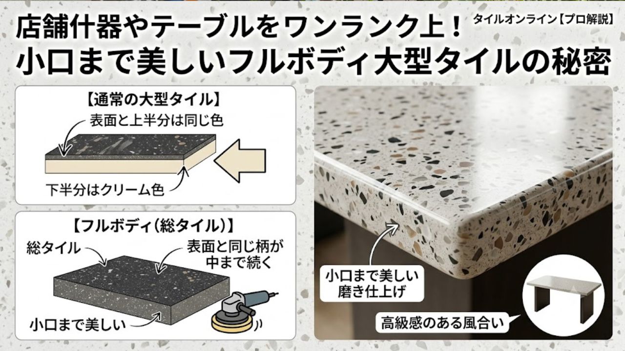 フルボディタイルで天板タイルを使ってみよう