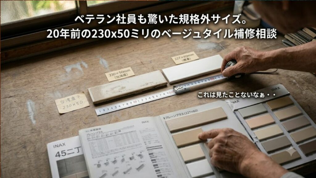 230x50ミリの壁タイル補修相談？