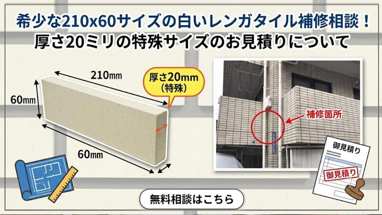 210x60x20ミリのレンガタイル